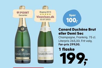 Kvickly Canard duchêne brut eller demi sec tilbud