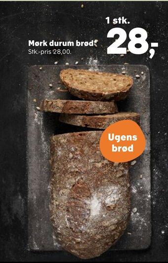 Kvickly Mørk durum brød* tilbud