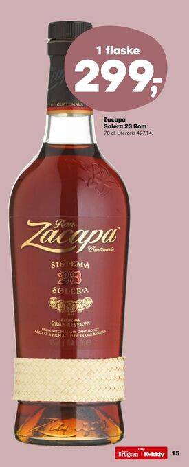 Kvickly Zacapa solera 23 rom tilbud
