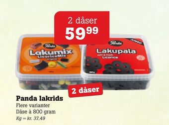 Poetzsch Padborg Panda lakrids tilbud