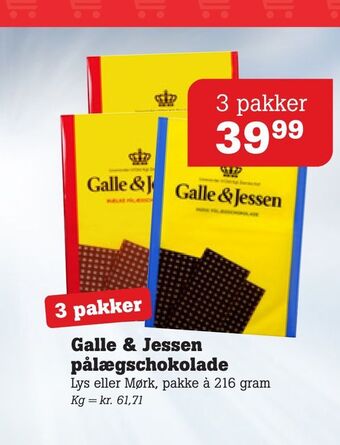 Poetzsch Padborg Galle & jessen pålægschokolade tilbud