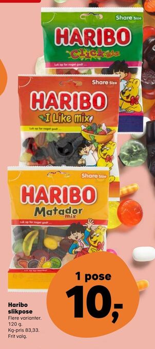 SuperBrugsen Haribo slikpose tilbud