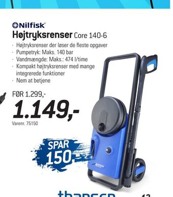 Thansen Højtryksrenser core 140-6 tilbud