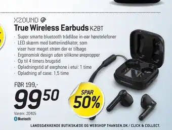 True wireless earbuds k2bt