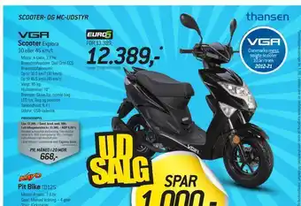 Thansen Scooter explora 30 eller 45 km/t tilbud
