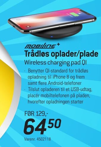 Thansen Trådløs oplader/plade tilbud