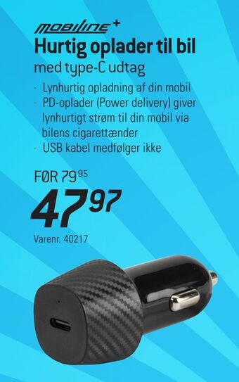 Thansen Hurtig oplader til bil tilbud