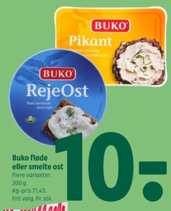 Coop 365 Buko smelte smøreost rejeost tilbud