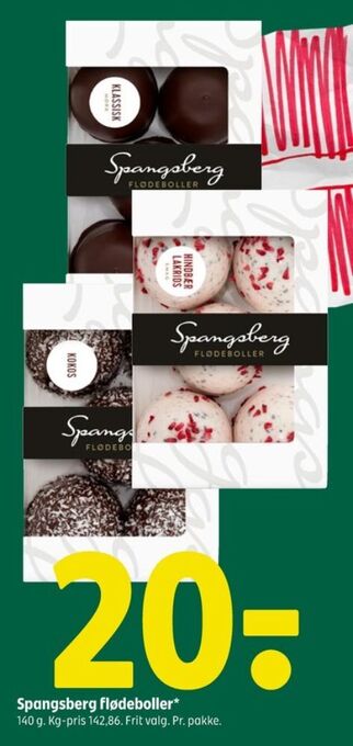 Coop 365 Spangsberg flødeboller hindbær & lakrids tilbud
