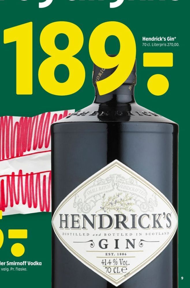 Hendricks gin tilbud hos Coop 365
