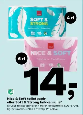Fakta Nice & soft toiletpapir tilbud