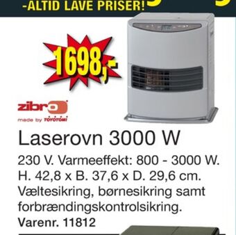 Harald Nyborg Zibro laserovn tilbud