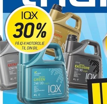 Thansen Spar 30% på iq-x motorolie til din bil tilbud