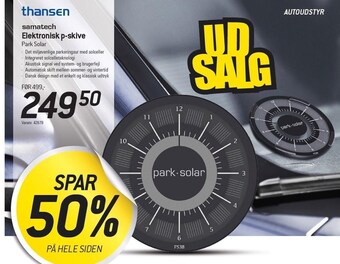 Thansen Elektronisk p-skive tilbud