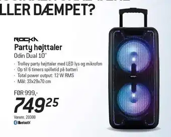 Thansen Party højttaler odin dual 10" tilbud