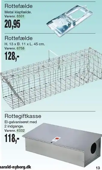Harald Nyborg Rottefælde el. rottegiftkasse tilbud