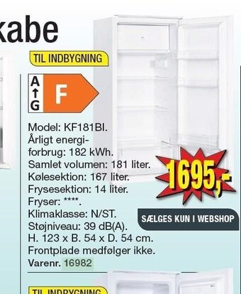 Harald Nyborg Køleskab tilbud