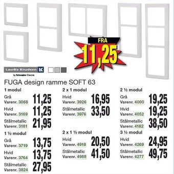 Harald Nyborg Fuga design ramme soft 63 tilbud