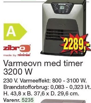 Harald Nyborg Varmeovn med timer 3200 w tilbud