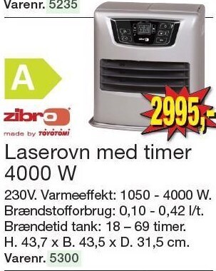 Harald Nyborg Laserovn med timer 4000w tilbud