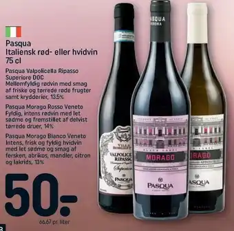 REMA 1000 Pasqua italiensk rød- eller hvidvin tilbud
