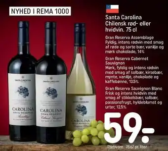 REMA 1000 Santa carolina chilensk rød- el. hvidvin tilbud