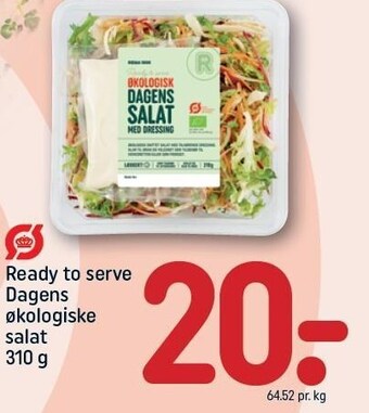 REMA 1000 Ready to serve dagens økologiske salat tilbud