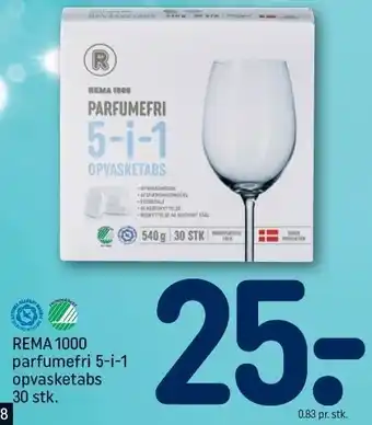 Parfumefri 5-i-1 opvasketabs