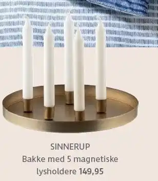 Bakke med 5 magnetiske lysholdere
