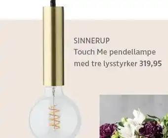 Sinnerup Touch me pendellampe med tre lysstyrker tilbud
