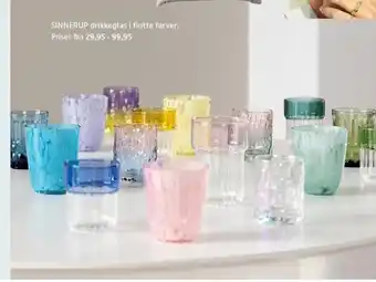 Drikkeglas i flotte farver