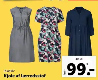 Let-Køb Kjole af lærredsstof tilbud