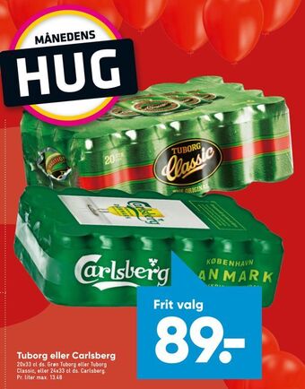 Bilka Tuborg eller carlsberg tilbud