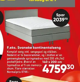 Bilka Svaneke kontinentalseng tilbud