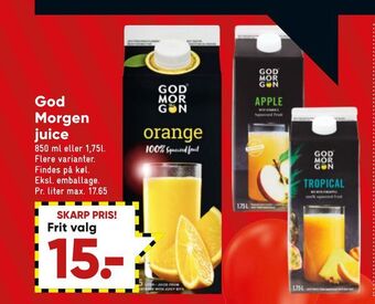 Bilka God morgen juice tilbud