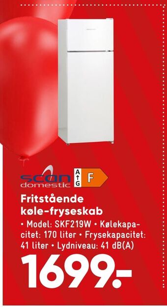 Fritstående køle-fryseskab