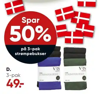 Bilka 3-pak strømpebukser tilbud