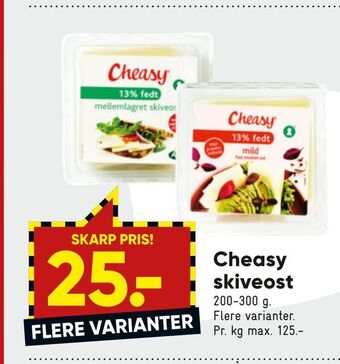 Bilka Cheasy skiveost tilbud