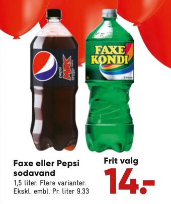 Bilka Faxe eller pepsi sodavand tilbud