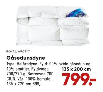 Bilka Gåsedunsdyne tilbud