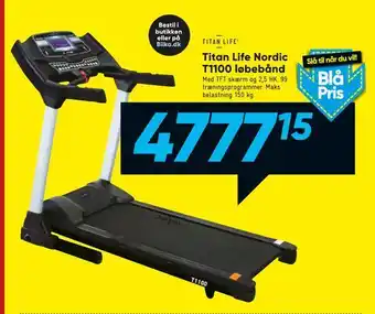 Titan life nordic t1100 løbebånd