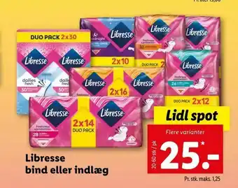 Let-Køb Libresse bind eller indlæg tilbud