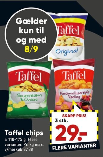 Bilka Taffel chips tilbud
