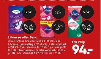 Bilka Libresse eller tena tilbud