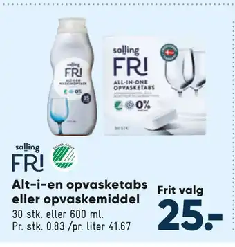 Bilka Alt-i-en opvasketabs eller opvaskemiddel tilbud