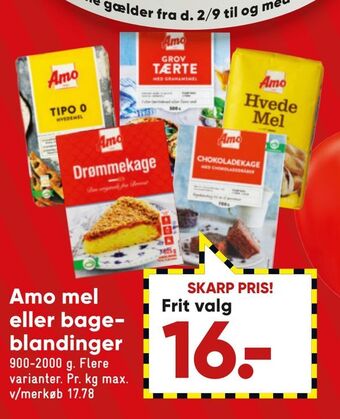 Amo mel eller bageblandinger