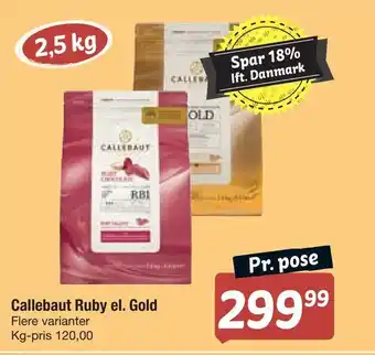 Fakta Tyskland Callebaut ruby el. gold tilbud