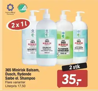 Fakta Tyskland 365 minirisk balsam, dusch, flydende sæbe el. shampoo tilbud