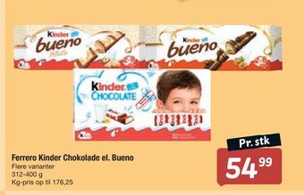 Fakta Tyskland Ferrero kinder chokolade el. bueno tilbud