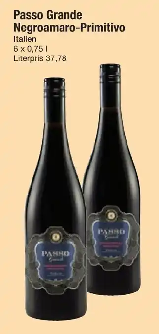 Fakta Tyskland Passo grande negroamaro-primitivo tilbud